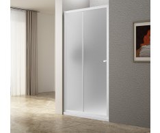 Aqualine Ugga Posuvné Sprchové Dveře 1200mm, Sklo Brick, Bílá
