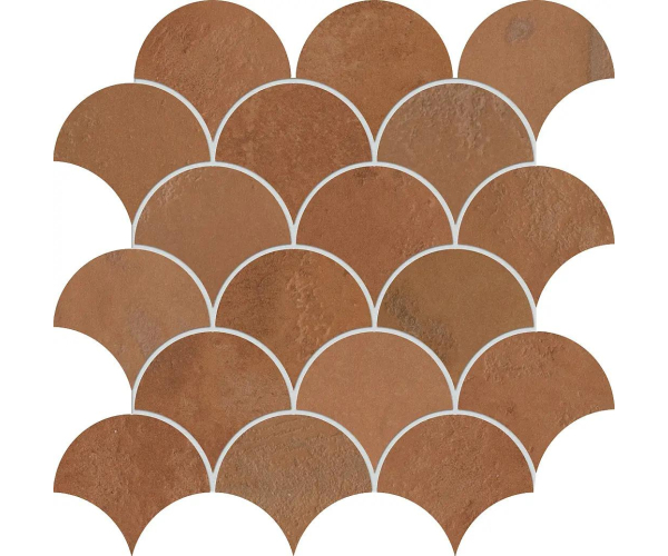 Mozaika jako beton EdimaxAstor Home Mosaico Shell Redflame 30X30 Matt. Rett. - cihlová