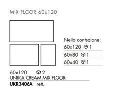 ABK Unika Cream Mix Floor 60x120 Rett. 