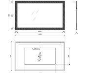 Sapho Flut Zrcadlo S Led Podsvícením 120x70cm, Bílá