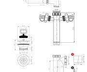 Bruckner Dřezový Sifon šetřící Místo, 2x Odbočka, Nerez Výpust Se Zátkou, 6/4", Dn40, Bílá