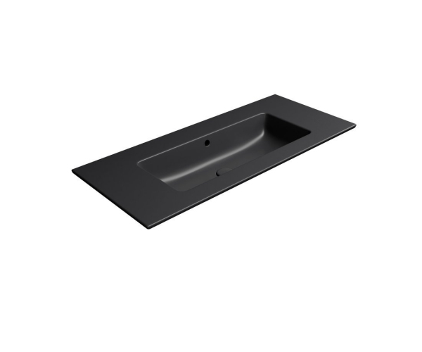 Gsi Pura Keramické Umyvadlo Slim 102x46cm, Bez Otvoru, černá Mat