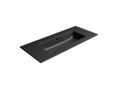 Gsi Pura Keramické Umyvadlo Slim 102x46cm, Bez Otvoru, černá Mat