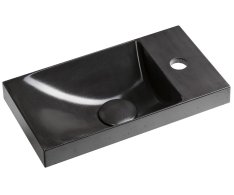 Sapho Agos Betonové Umývátko 40x22cm, Levé/pravé, Antracit Pololesk