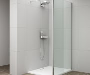 Polysan Esca Chrome Sprchová Zástěna, Fixní Sklo 1200 Mm, Otočný Panel 400 Mm