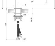 SG 015 Umyvadlová stojánková baterie - SG 015.20BLM Umyvadlová stojánková baterie 315 mm bez výpusti, černá matná X070544