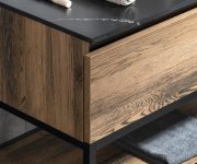 Sapho Skara Deska Rockstone 71,2x1,2x46cm, Black Attica