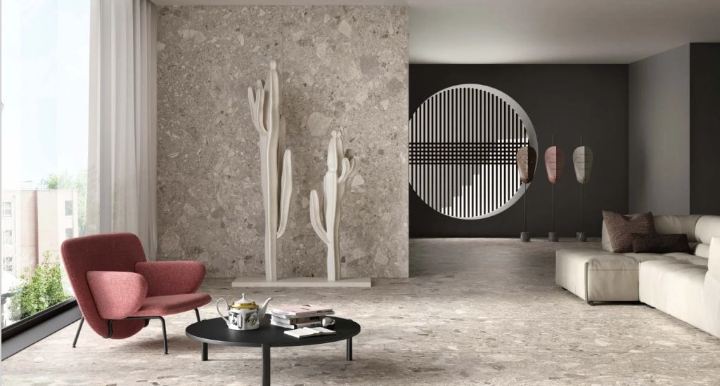 Realizace Realizace moderního obývacího pokoje Gré Effect Grey ze serie Wide Gress 280