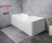 Polysan Cascata L Monolith Obdélníková Vana 180x80x60cm, Kaskáda Nerez
