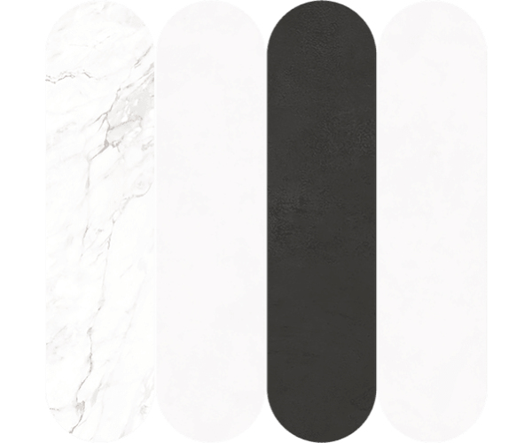 Mozaika Ascot Pigmenta MOSAICO OVALI T4 MIX B&W 30x30 Mat.