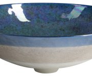 Sapho Zaffiro Murano Skleněné Umyvadlo Na Desku, Průměr 41cm, Ivory/modrá