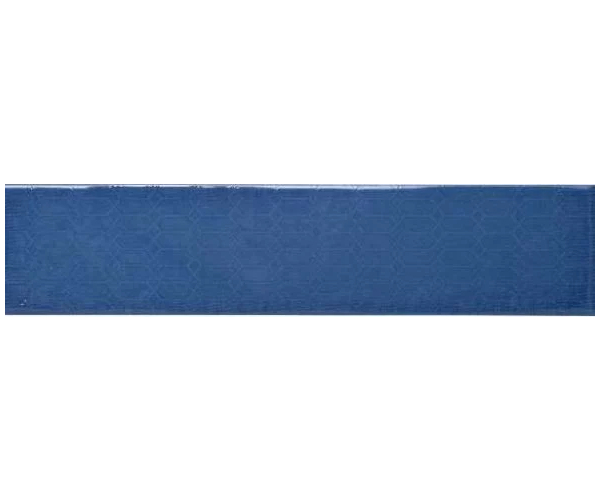 Retro obklad Deceram Tribeca Cobalt Deco 10x40 - modrá (skladem)