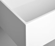Sapho Cubis Dvojumyvadlo, Litý Mramor, 100x40cm, Bílá