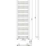 Bruckner Albrecht Otopné Těleso 400x1570mm, Středové Připojení, Chrom