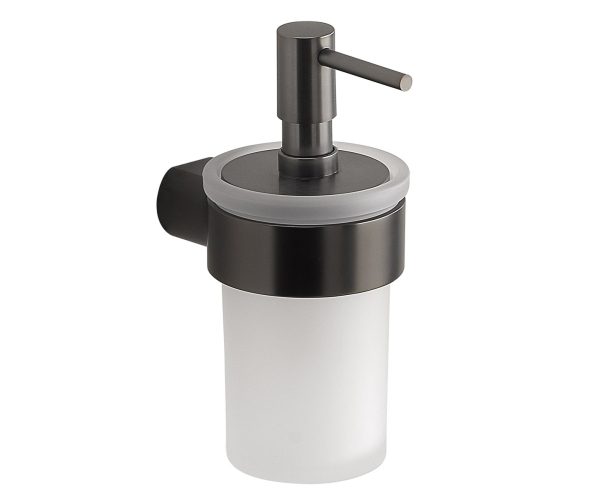 Gedy Pirenei Dávkovač Mýdla 110 Ml, Mléčné Sklo, Gun Metal