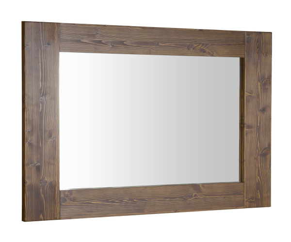 Sapho Brand Zrcadlo V Dřevěném Rámu 100x80cm, Mořený Smrk