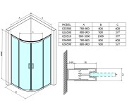 Gelco Sigma Simply čtvrtkruhová Sprchová Zástěna 800x800 Mm, R550, čiré Sklo
