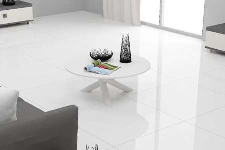 Jemná bílá dlažba nejen do obývacího pokoje Deceram Puro Bianco Extra White 60x60 cm