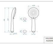 Ac750168 - Air R100 Set, Sprchový Set (3-pol. úsporná Ruční Sprcha, Plastová Hadice 1500 Mm, Držák) AQS75001
