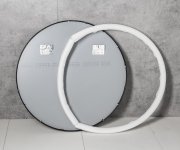 Sapho Arowana Kulaté Zrcadlo V Rámu ø 40cm, černá Mat