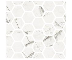 Fioranese Marmorea Intensa Bianco Luce MOSAICO EXA 30x30 Luc. Rett.