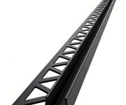 Polysan Architex Sada Pro Uchycení Skla Podlaha-stěna Se Spádovou Lištou, 1615x2105mm, Levá, černá Mat