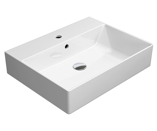 Gsi Kube X Keramické Umyvadlo 60x47cm, Broušená Spodní Hrana, Bílá Extraglaze