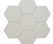 Dlažba Deceram Palma White HEX 14x16 - bílá (skladem)