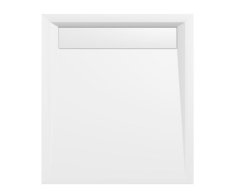 Polysan Varesa Sprchová Vanička Z Litého Mramoru Se Záklopem, Obdélník 90x80cm, Bílá
