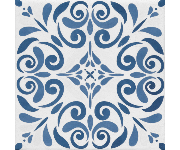 Retro dlažba Tonalite Aquarel Decoro Vega Blu 15x15