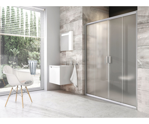 Sprchové dveře Blix BLDP4 - BLDP4 140, satin+grape