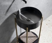 Sapho Aurum Nerezové Umyvadlo Na Desku, Průměr 38cm, Včetně Výpusti, Gun Metal