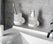 Sapho X-round White Sklenka, Mléčné Sklo, Bílá Mat