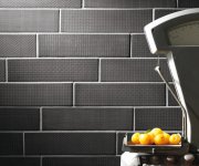 Vzorovaný dekor Tonalite Geomat Slab Texture Lavagna 7,5x30 Decoro - antracitová