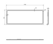Sapho Gemini Zrcadlo S Led Osvětlením 140x55cm
