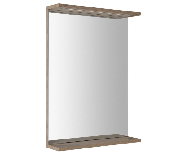 Aqualine Korin Strip Zrcadlo S Led Osvětlením 50x70x12cm, Dub Platin