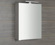Sapho Mirró Galerka S Led Osvětlením, 50x70x16cm, Levá/pravá, Dub Stříbrný
