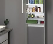 Aqualine Simplex Economy Skříňka Za Pračku 63x25x190cm, Bílá
