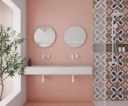 Dlažba Equipe Bauhome Rose 20x20 - růžová