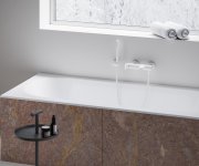 Vanová nástěnná baterie Eleganta, se sprchovým setem - EL 022.10WV.+S Vanová nástěnná baterie se sprchovým setem, White Velvet X07S134