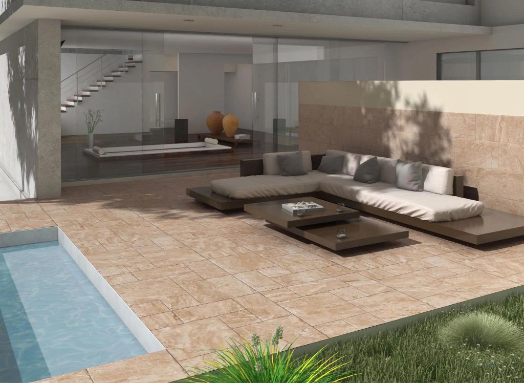 Realizace Codicer Chester Beige Modular - dlažba skládaná z více formátů, imitace kamene