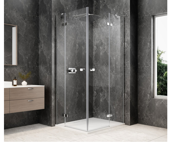 Polysan Globe Chrome Obdélníkový Sprchový Kout 1200x800mm, Rohový Vstup, čiré Sklo