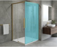 Gelco Luxor Gold Matt Sprchové Dveře Pro Rohový Vstup 1000mm, čiré Sklo