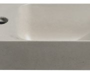 Sapho Piccolino Betonové Umývátko 30,8x17cm, Baterie Vlevo, Písková Mat