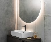Sapho Dara Cut Zrcadlo S Led Podsvícením 20w, ø 100x90cm, Topná Fólie