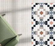 Retro dlažba Deceram PAM Alba Naya Black 20x20 (tl. 13mm) - baleno po 1m2 (skladem)