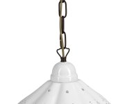 Sapho Lampedusa Závěsné Svítidlo E27, 60w, 230v, Ip21, Keramické Stínítko 30cm, Mosazný řetěz