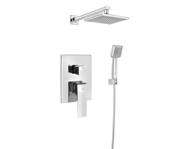 Aqualine Ritmo Podomítkový Sprchový Set S Pákovou Baterií, 2 Výstupy, Chrom