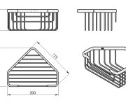 Gedy Smart Rohová Polička Do Sprchy, 200x80x151mm, Bílá