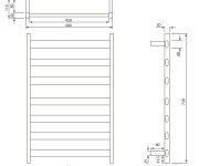 Sapho Elias Elektrický Sušák Ručníků 490x730x110 Mm, 105 W, černá Mat